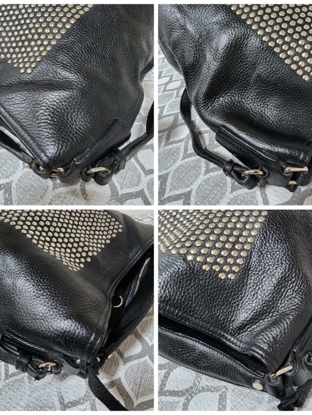 Authentic Burberry Studded Susanna Shoulder Bag Black - Picture 10 of 12